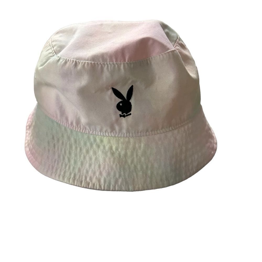 Playboy ~ pastel tie dye bucket hat ~ one size ~ approx 22” in diameter